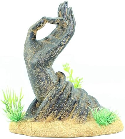 Amazon Com Omem Fish Tank Decorations Buddha Hand Statue