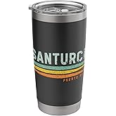 Vintage Stripes Santurce PR Stainless Steel Insulated Tumbler