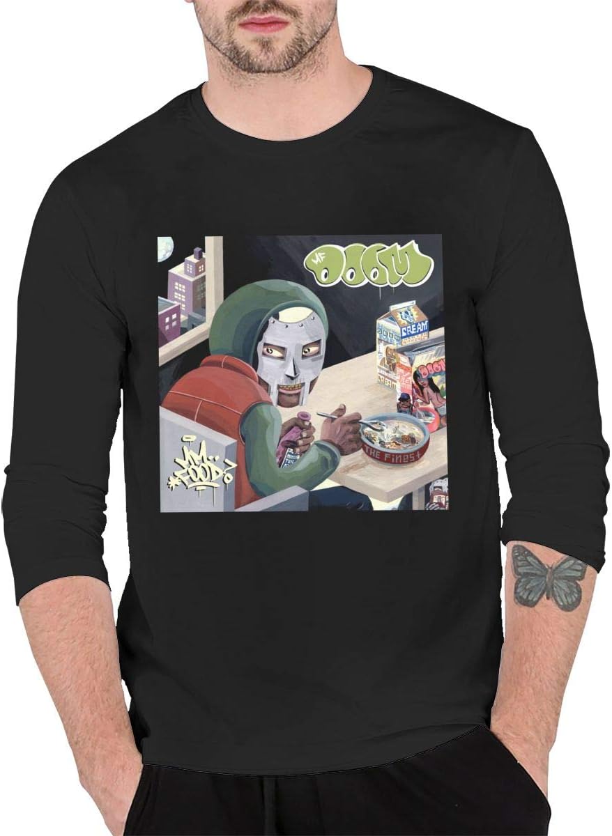 LEOUMAOYE MF Doom Mm Food Men's Long Sleeve T-Shirts Black