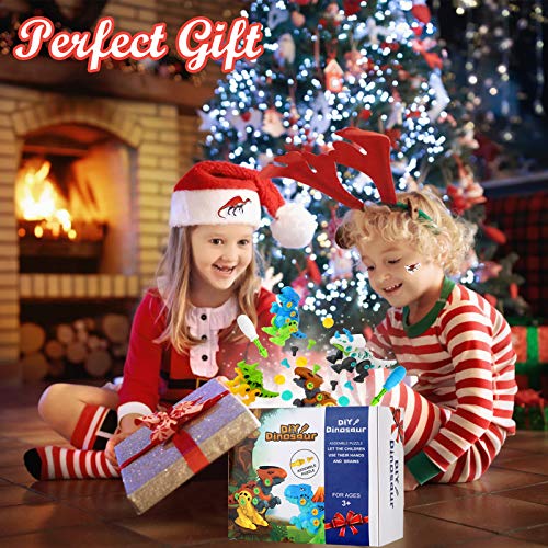 Quicklypro Take Apart Dinosaur Toys for Kids 5-7 - Dinosaur Building Toy Set with Screwdriver Tool Construction Engineering Construction Play Kit Stem Learning Gifts for Kids