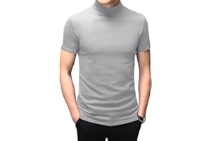 ANGBATER Men's Fashion Mock Turtleneck T-Shirts Long Sleeve Pullover Sweater Basic Designed Undershirt Slim Fit Top