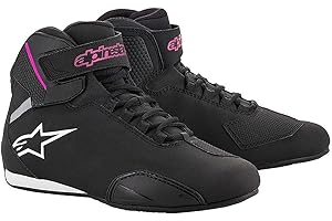 Alpinestars Women's Stella Sektor Shoes, CE-Certified, Lightweight, Stylish & Comfortable, 6, Black/Fuchsia