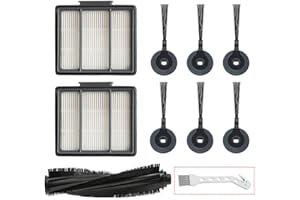 Lemige 10 Pack Replacement Filter Side Brush for Shark ION Robot Vacuum R85 RV850 S86 S87 S88 R71 R72 R75 RV761 RV771 RV871 AV751 AV752 AV753