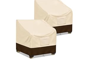Wanocean Outdoor Furniture Covers, Patio Chair Covers Waterproof, Heavy Duty Outdoor Lawn Patio Furniture Covers Fits up to 35W x 38D x 31H inches 2 Pack