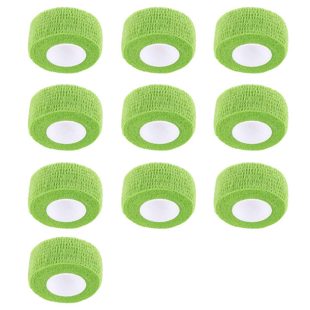 Mintice 10 X Self Adhesive Cohesive Wrap Bandages Strong Elastic First Aid Tape Green Color for Wrist Ankle Sport 4.5mx2.5cm