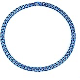 BIYONGDE Chunky Mens Necklace Stainless Steel Curb Chain Miami Chain Link Chain Heavy Mens Pendant Necklace, Minimalist Punk Rock