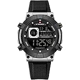 NAVIFORCE Fashion Men Digital Wrist Watch Military Waterproof Sports Chronograph Watches for Men with Alarm/LED Backlight