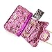 CMK Trendy Kids Glitter Toddler Purse for Girls Sparkly Quilted Little Girl Purses (80001_Glitter Hotpink)