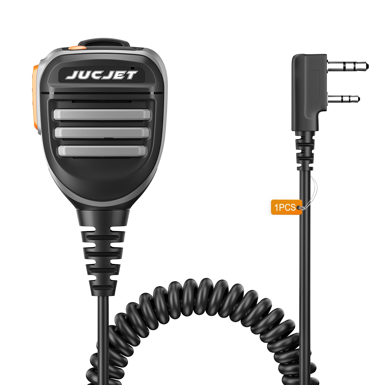 JUCJET Radio Shoulder Speaker Mic, Walkie Talkie Handheld Microphone with 3.5mm headset jack for BF-888s/UV3R Plus/UV5R/UV5R+Plus/UV5RA/UV5RA Plus/UV5RB/UV5RC/UV5RE(1pcs)