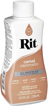 Rit Nakoma 88460 Liquid Dye for Cotton Wool Nylon Camel 8 Oz 236 ml view 2