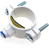 FDXGYH 1 Pcs Drain Saddle Valve 1/4" Quick Connect Hose Pipe Adapter | for Reverse Osmosis System [White]