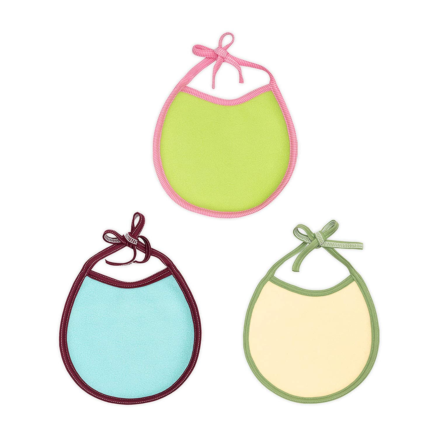 BabyNeeds Waterproof and Unisex Baby Bibs (3 Packs) Assorted Super Soft