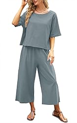 Nfsion Summer Cotton Linen Sets for Women 2