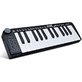 M-VAVE 25 Keys Mini Keyboard &ndash; Professional Beat Maker and Keytar for Keyboard Music Production Builtin Battery Wireless Connect Black