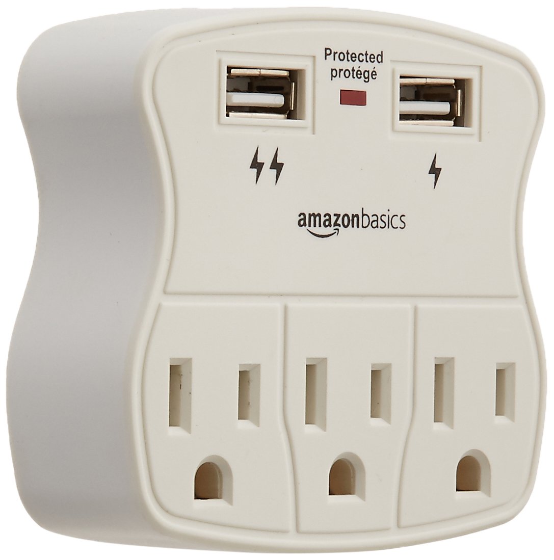 Amazon Basics 3Outlet Surge Protector with 2 USB Ports Booming Trends
