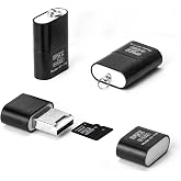 [3 Pack] Card Reader for Android,Micro SD Card to USB Adapter, TF Card Reader with Mini Size for Camera Memory Card Reader, Wansurs Card Reader for PC Laptop (Black)