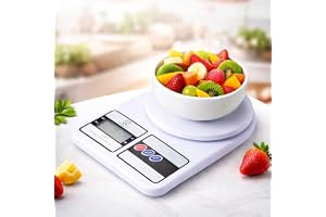 Balança de Cozinha Digital Premium Gourmet Resistente à Água Portátil Base Antiderrapante Visor de Alta Definição Pesagem Precisa Durável Moderna Ideal para Alimentos Frescos Doces Salgados Compacta