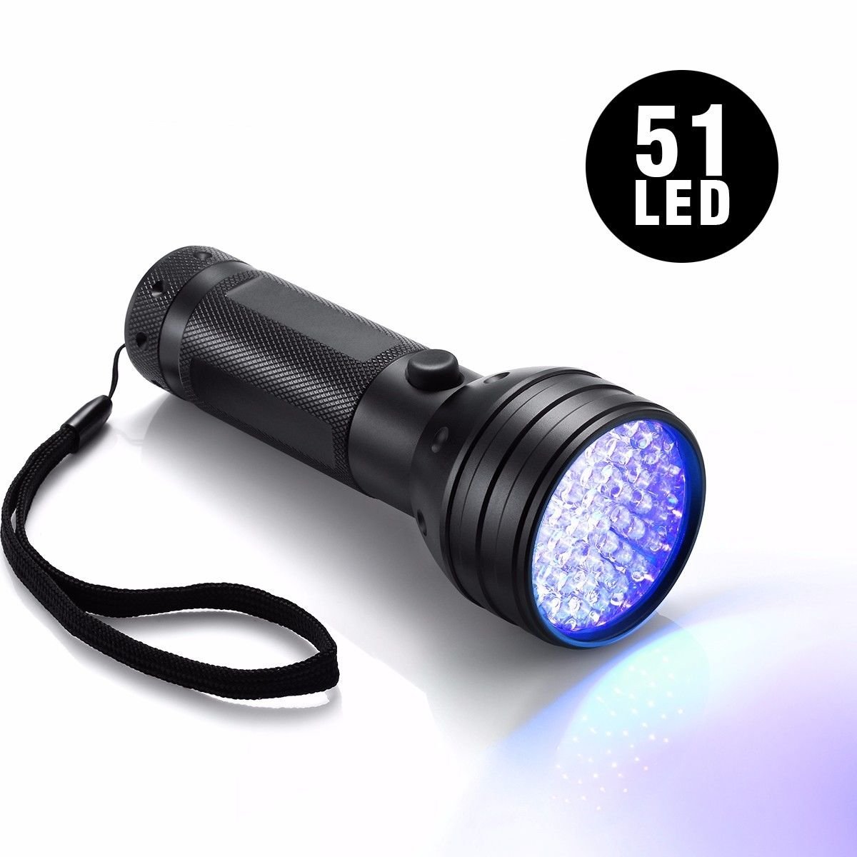 Vander 51 LED 395 nm UV Ultraviolet Blacklight Flashlight Included 3 pcs AA batteries, Spot Scorpions, Pet Urine, Counterfeit Money, Bed Bugs, Minerals, Leaks