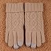 ELMA Women's Wool Knitted Winter Gloves Mittens Super Warm Lined Texting Touchscreen (One size, Beige)