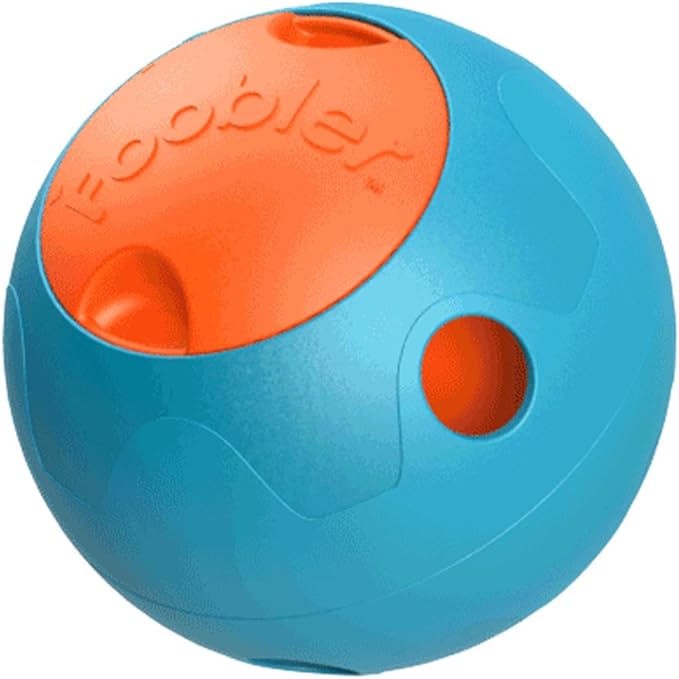 The The Foobler Timed, Self Reloading Puzzle Feeder ball toy for Dogs and Helps with Separation
