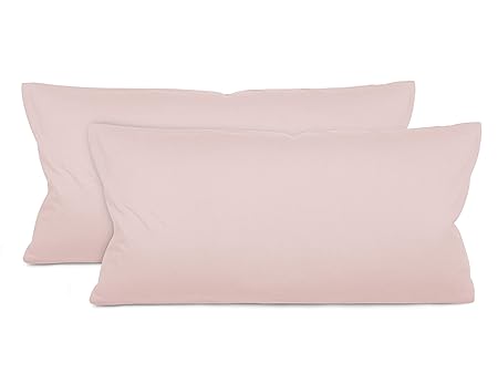 Doppelpack - Kissenbezüge aus Jersey-Baumwolle - Moderne Kissenhüllen in unifarbenem Design - in 6 modernen Farben und 4 Größ