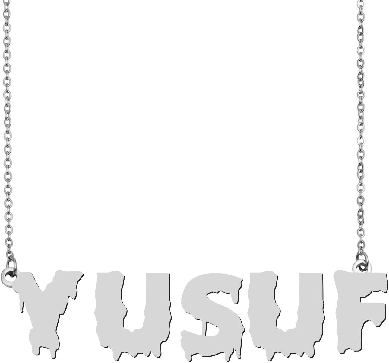 Halloween Custom Name Necklace Silver Chain Necklace for Women