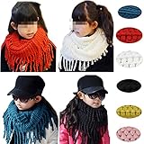Nsstar Fashion Unisex Baby Infant Kids Toddler Boys Girls Warmer Fall Winter Thick Knit Wool Soft Infinity Scarf Neck Long Scarf Cowl Hood Shawl
