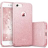 ESR iPhone 7 Case,Glitter Sparkle Bling Case [Three Layer] for Girls Women [Shock-Absorption] for 4.7" iPhone 7 (2016 Release)(Pink)