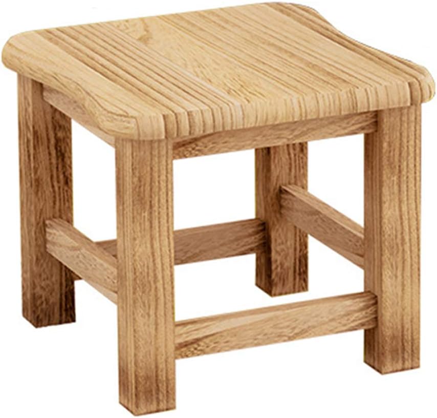 Kids' Step Stools, Solid Hard Wood Stool, Foot Pads, Multifunctional for Bathroom, Living Room, Bedroom, Laundry Room or Garden, for Home Use