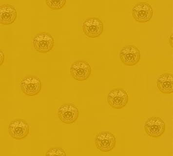 Versace wallpaper Vliestapete Vanitas Tapete 10,05 m x 0,70 m gelb metallic Made in Germany 348624 34862-4