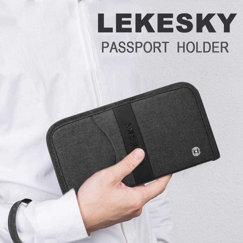  | Passport Holder Wallet for Family Travel RFID Blocking Document Organizer Lekesky | Passport Wallets