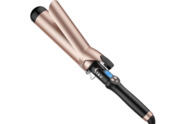 2 Inch Extra Long Barrel Curling Iron for Long Hair, Large Barrel Curling Wand Ceramic Tourmaline Dual Voltage