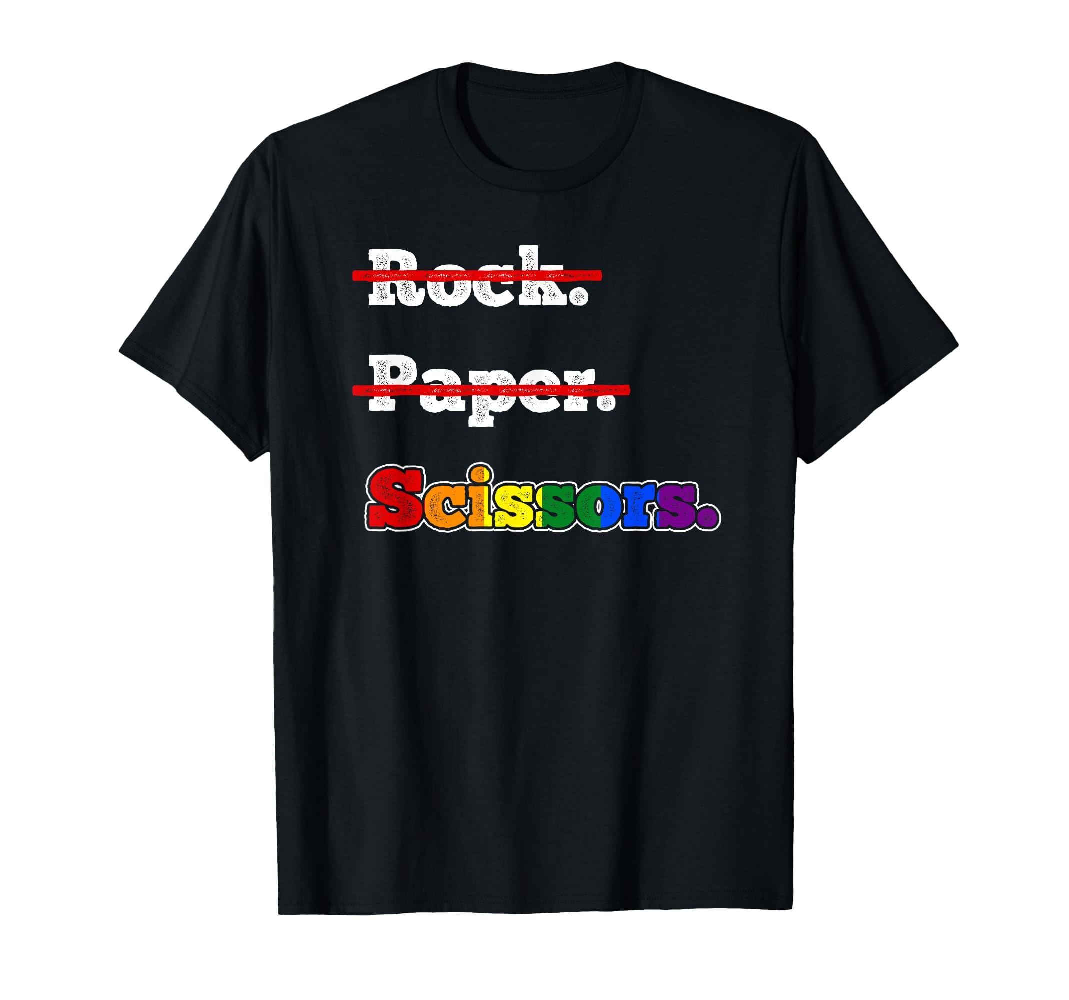 Lesbian Pride LGBTQ Scissors Stone Paper Lesbian Couples T-Shirt