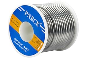PNECK 60/40 Tin Lead Rosin Core Solder Wire for Electrical Soldering, 1/8" 1 lb (3 mm 450 g)