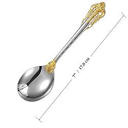 KEAWELL Gorgeous Round Soup Spoon, Set of 4, 18/10