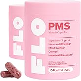 O Positiv FLO PMS Vitamins for Women, 30 Servings (Pack of 2) - Proactive PMS Relief - Targets Hormonal Breakouts, Bloating, Cramps, & Mood Swings with Chasteberry, Vitamin B6, & Lemon Balm