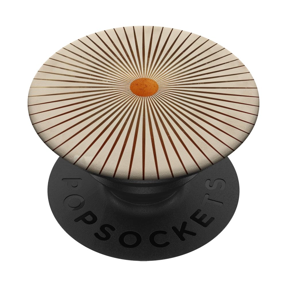 Pastel Taupe Minimalistic Sun PopSockets Swappable PopGrip