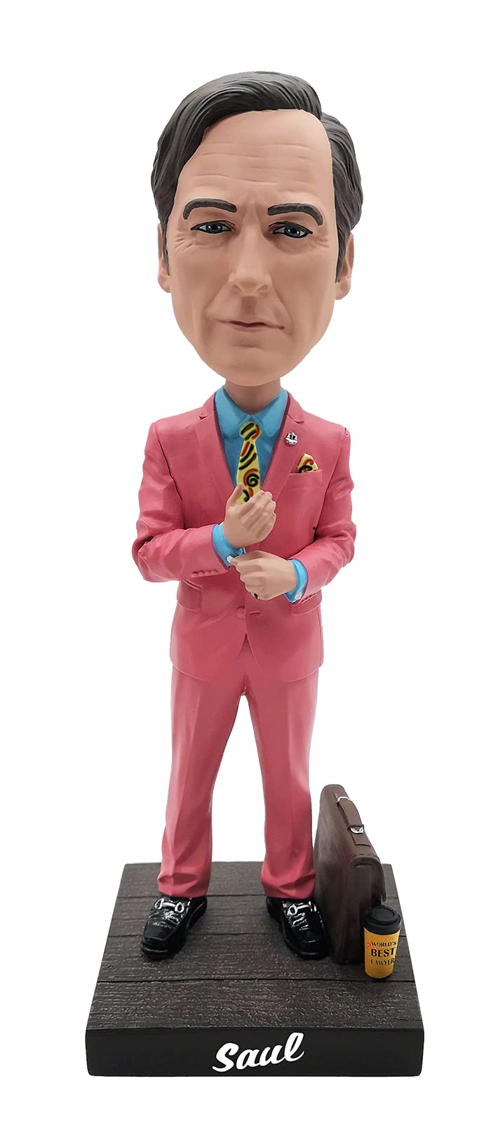 Royal Bobbles Better Call Saul, Saul Goodman Bobblehead, Premium Polyresin Lifelike Figure, Unique Serial Number, EXquisite Detail,Pink,8 inches