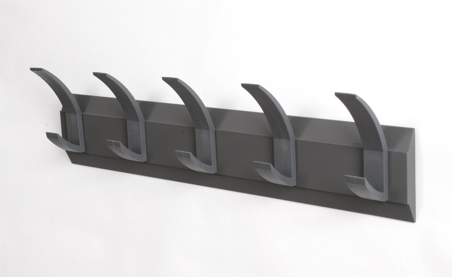 Acorn Linear 5 Hat and Coat Wall Rack with Concealed Fixings 5 Hooks (10 hanging points) Graphite Code: 319875