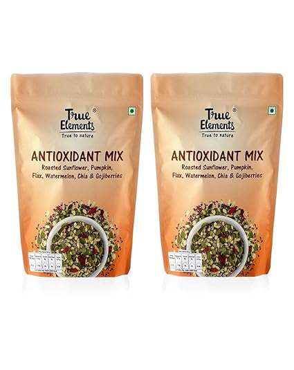 True Elements Antioxidant Mix Seeds - Roasted Sunflower, Pumpkin, Flax, Watermelon, Chia &