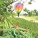 Delight eShop Striped Rainbow Windsock Hot Air Balloon Wind Spinner Garden Yard Outdoor Decor