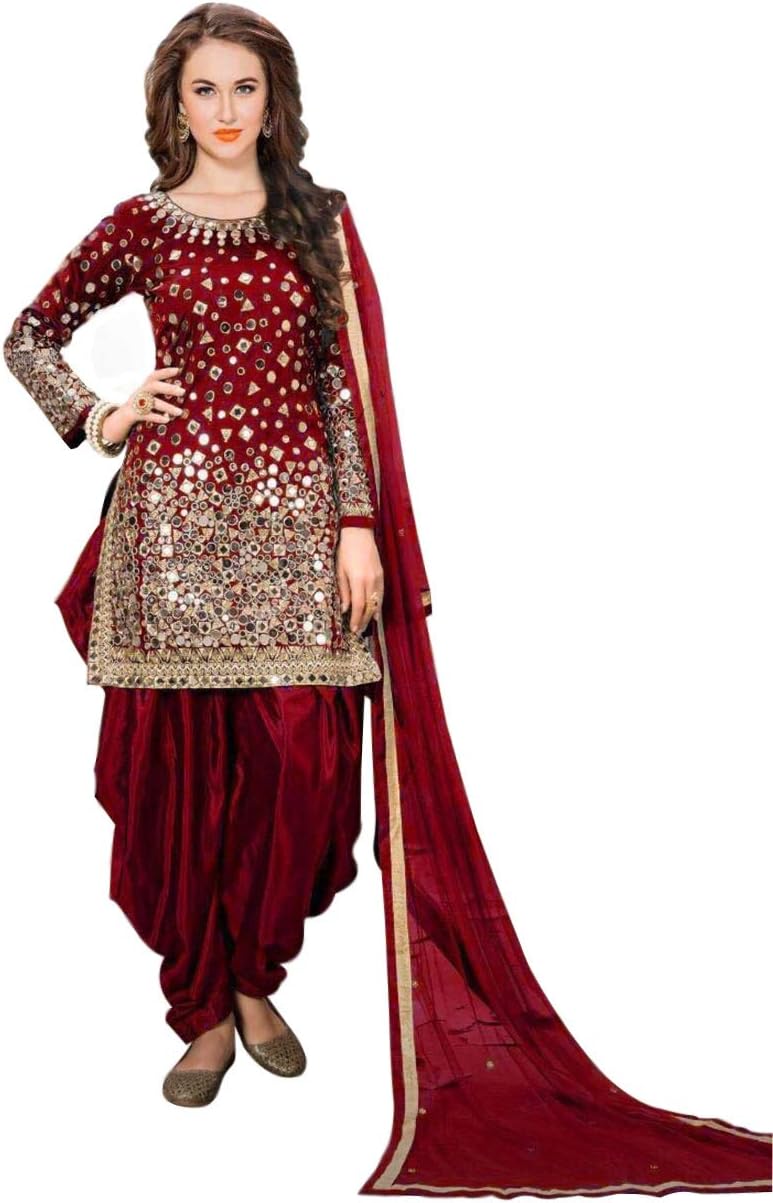 Fabzara Women's silk Patiyala Suit