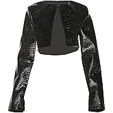 hzjuyicn Women Fashion Cropped Faux Leather Jacket Motorcycle Short Coats Y2k Outfits Clothes