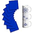KASYU Sublimation Transfer Ink Sheets for Cricut Mug Press, 8PCS Transfer Paper for Sublimation, 12x11.8Inch Solid Blue Pre-Printed Sublimation Paper