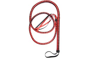 HEAVELOVE Faux Leather Horse Whip Long, Riding Whip Costume Accessory, Non Slip Bull Whip Equestrianism Whips for Outdoor Riding Racing Sports Equestrianism Tool Stage Performance Cosplay