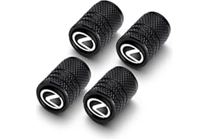 PARKTREE Metal Auto Tire Valve Stem Compatible with Lexus GS NX RX GX RC ES UX LX LS Trim Accessories 4pcs Black