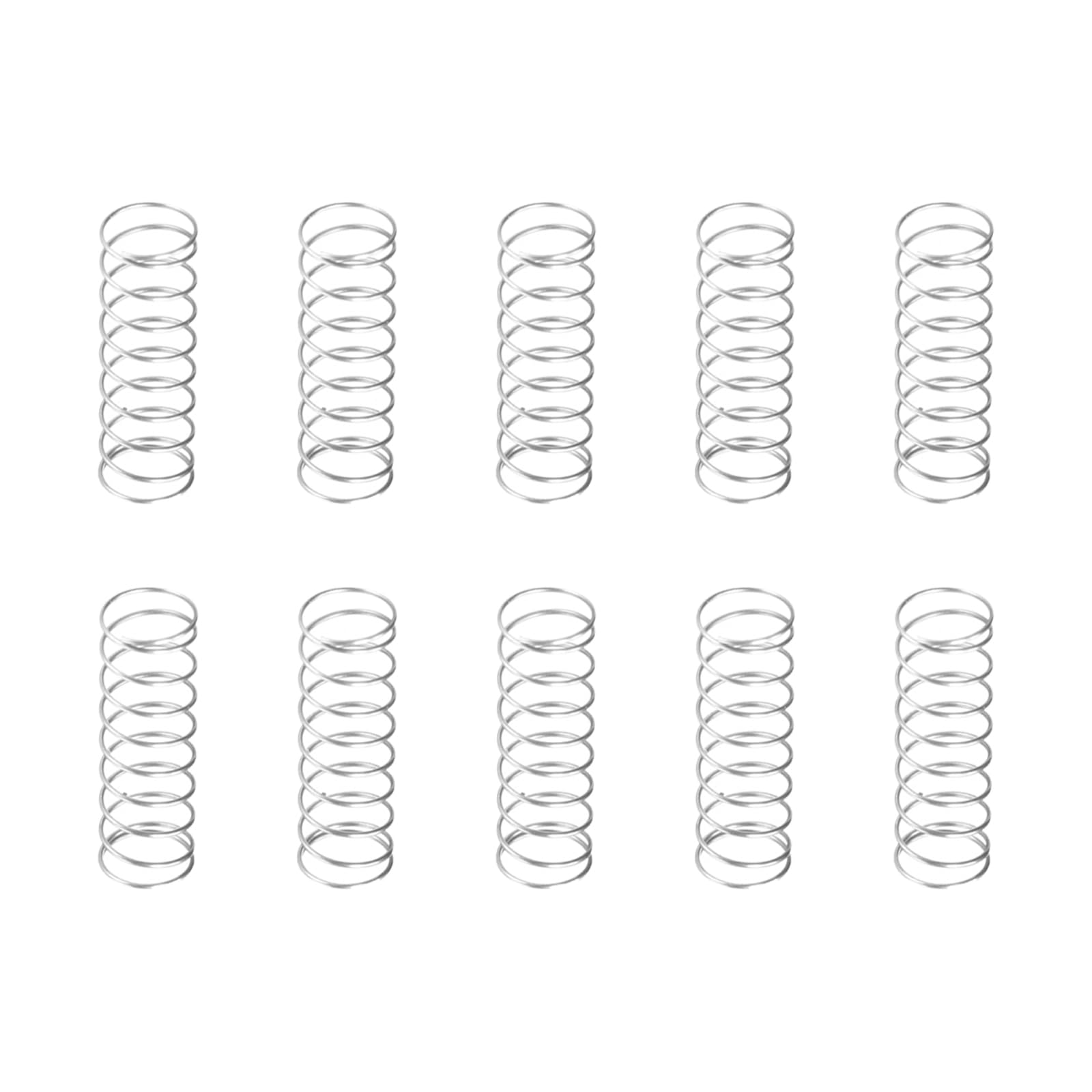 DTGN 0.3x5x15mm(DxODxL) Compression Spring - 10Pack - Good for Machinery - Spring Steel Extension Spring - Gray