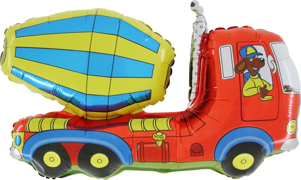 36 Inch Concrete Lorry / Cement Mixer Foil Shaped Balloon (CS143)