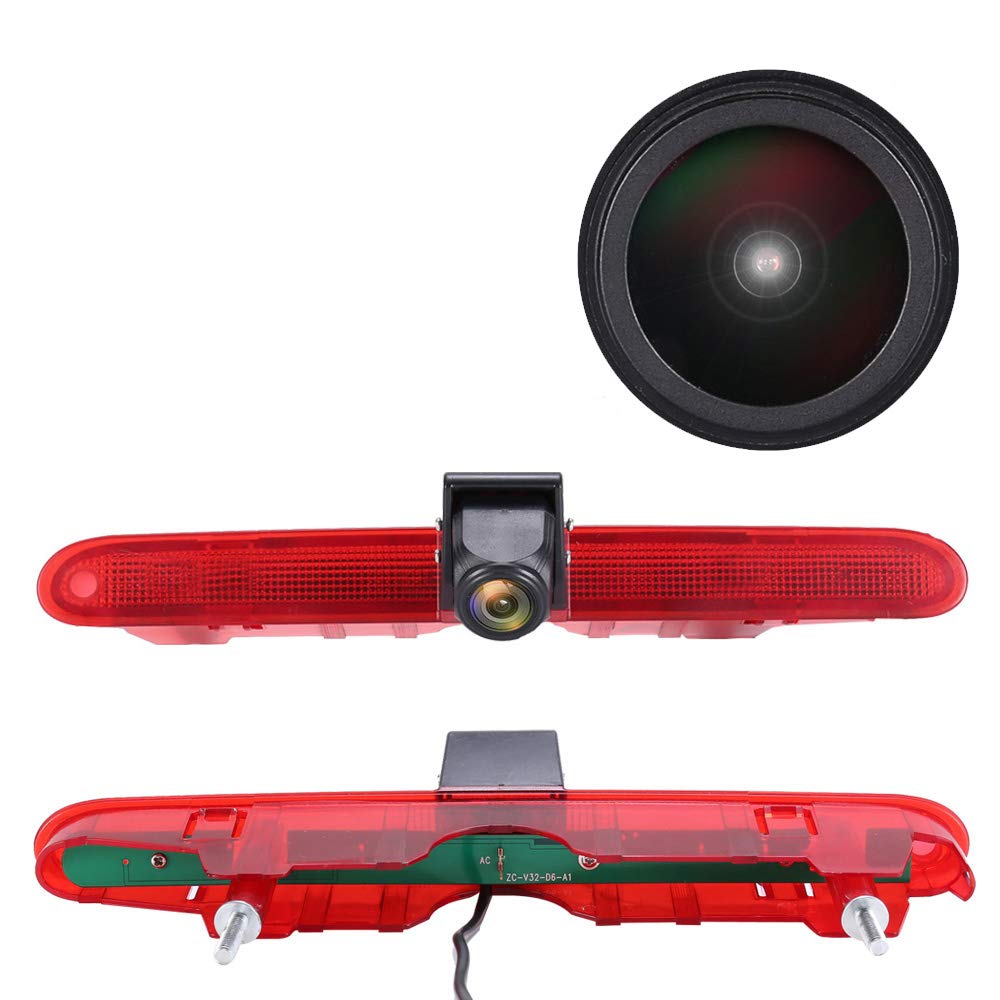 HD Top Brake Light Rear View Rear View Camera Can Adjust Angle Compatible with Toyota Proace/Citroen Berlingo B9 Mk2 MK3 Furgon/Opel Combo/Limousine X19/Peugeot Partner Tepee/Rifter