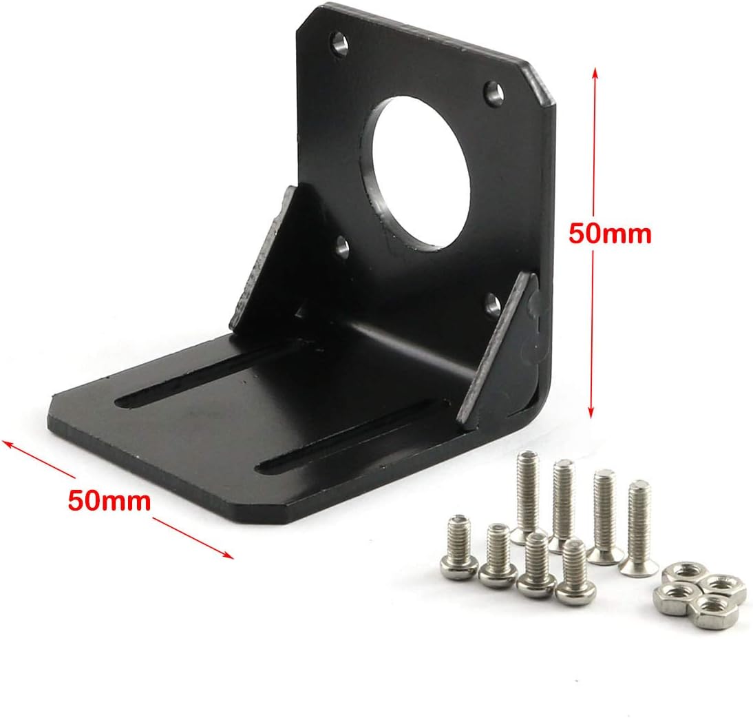 ZRM&E 3PCS 42 Stepper Motor Mounting Bracket Holder L Shape Fixed Seat Stepper Motor Mount Stand with Mounting Screws - - 